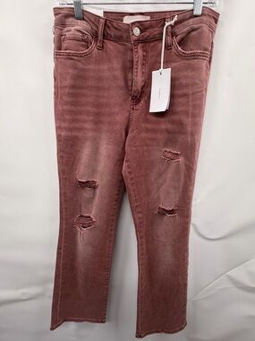 Women's Distressed High-Rise Jeans in Dusty Rose size 29